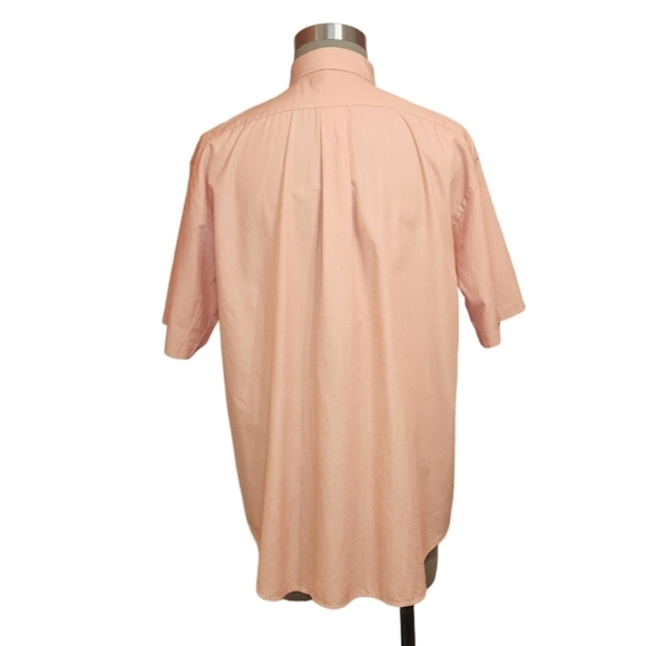 Roundtree & Yorke Orange Button Down Short Sleeve Shirt XL - Picture 5 of 10